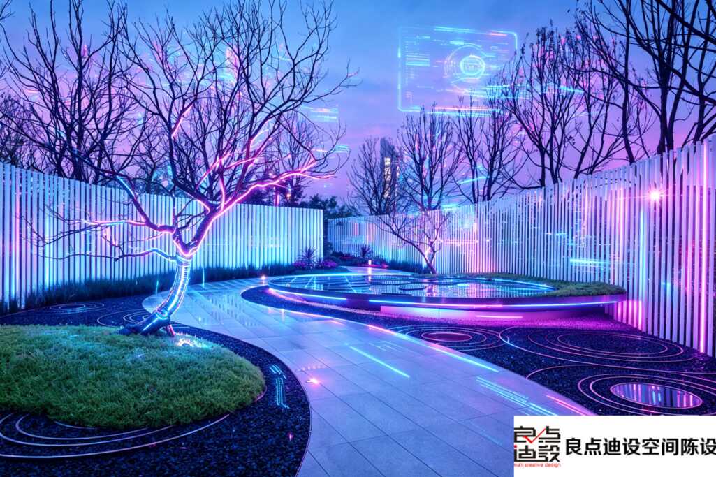 赛博风售楼处景观设计|未来感氛围感拉满的访客第一印象✨